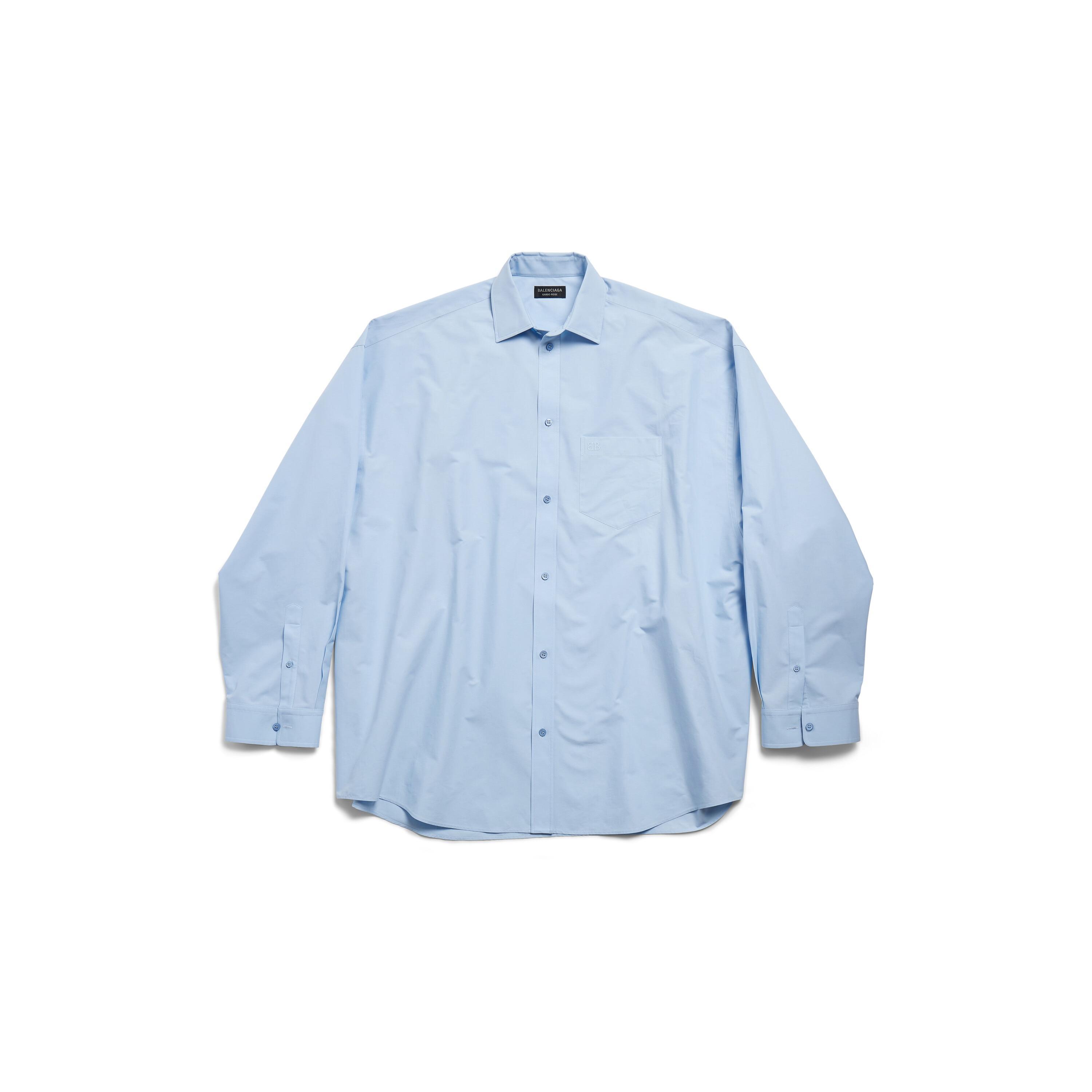 Men's Oversized Shirt in Light Blue Product Image