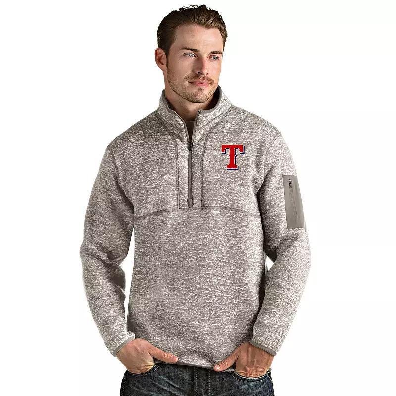 Men's Texas Rangers 1/4 Zip Pullover Sweater, Size: XXL, Beige Product Image