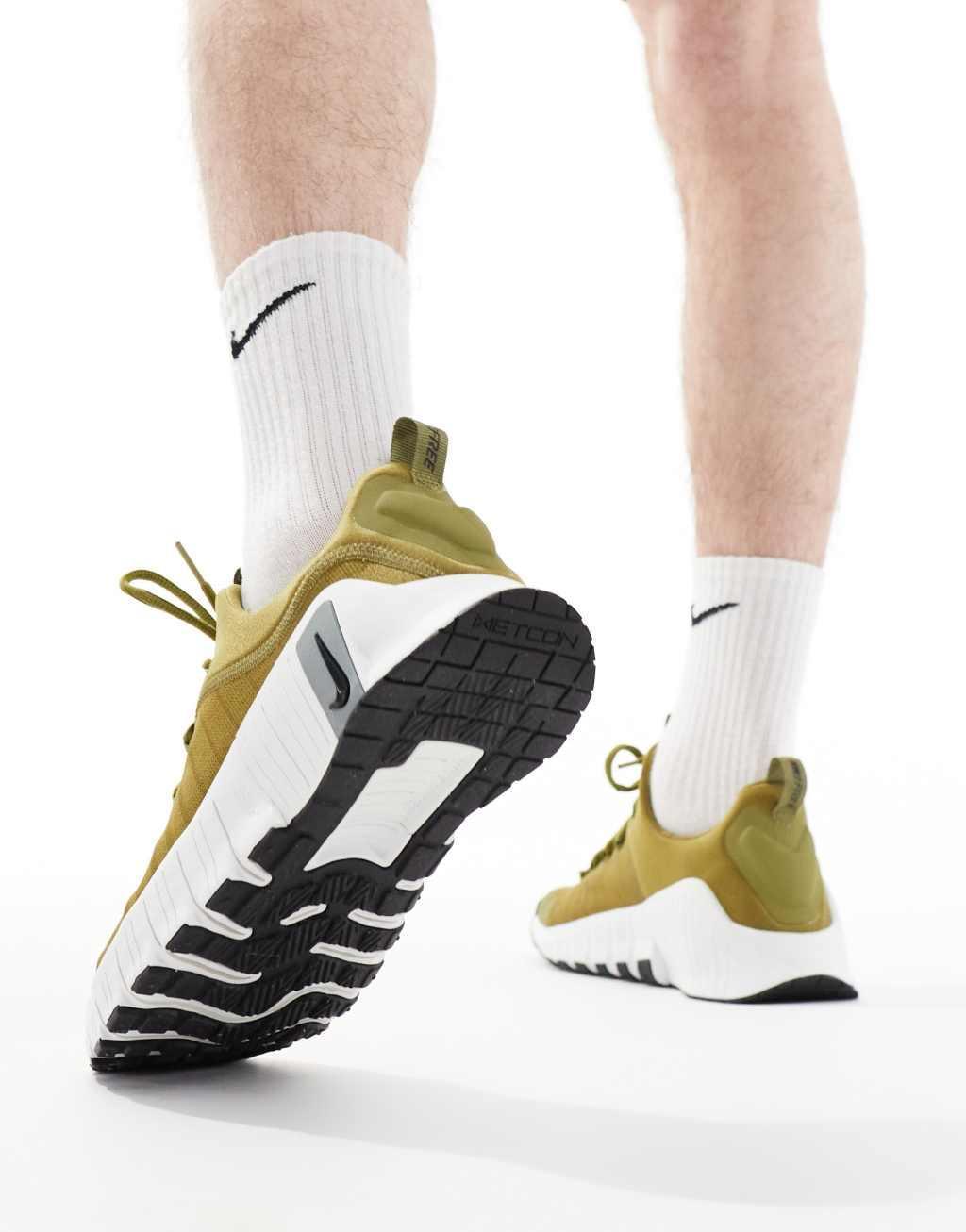 Nike Training Free Metcon 6 sneakers in khaki Product Image