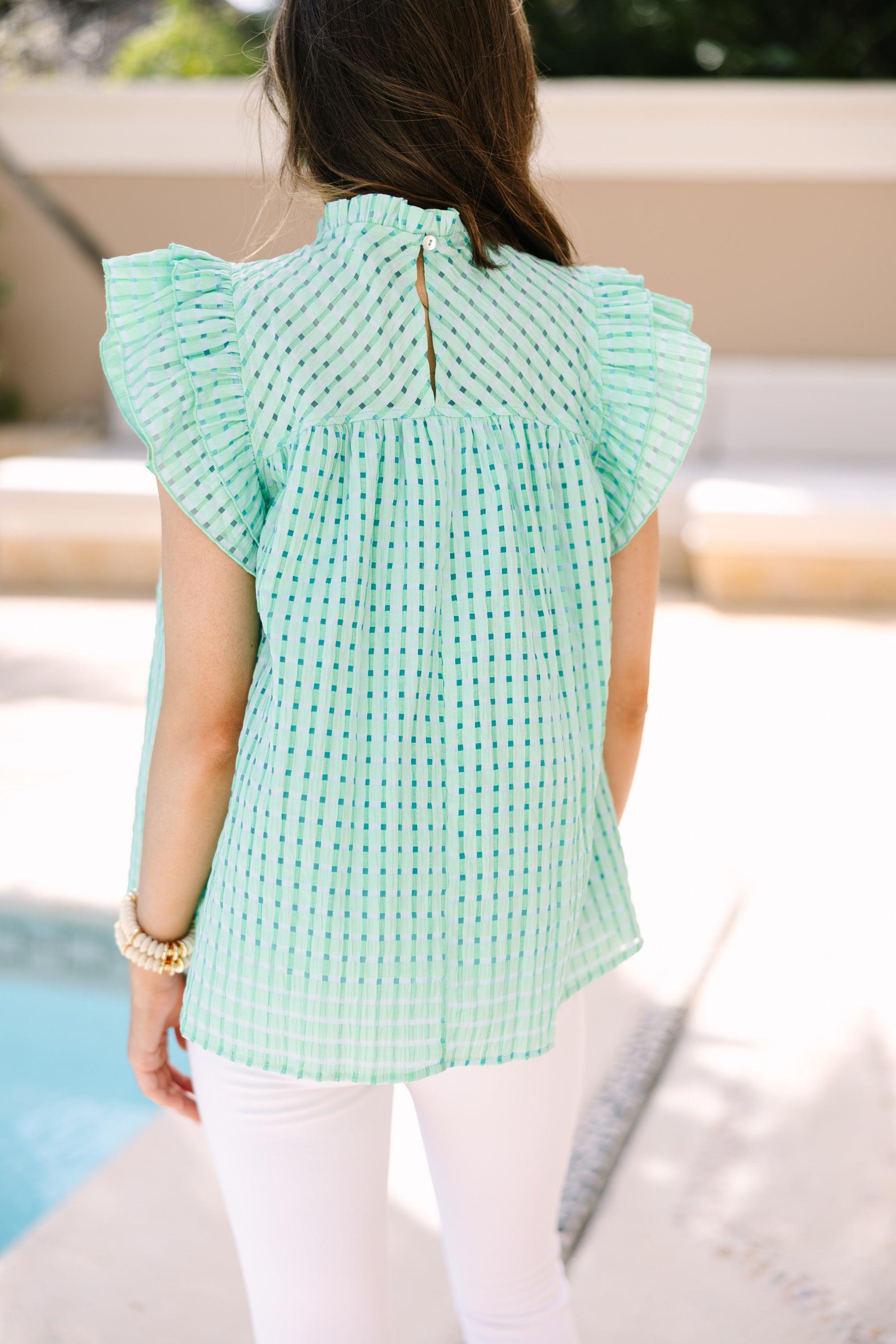 All I Ask Mint Green Textured Blouse Female Product Image