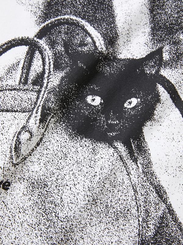 Cat Print Short Sleeve Tee Product Image