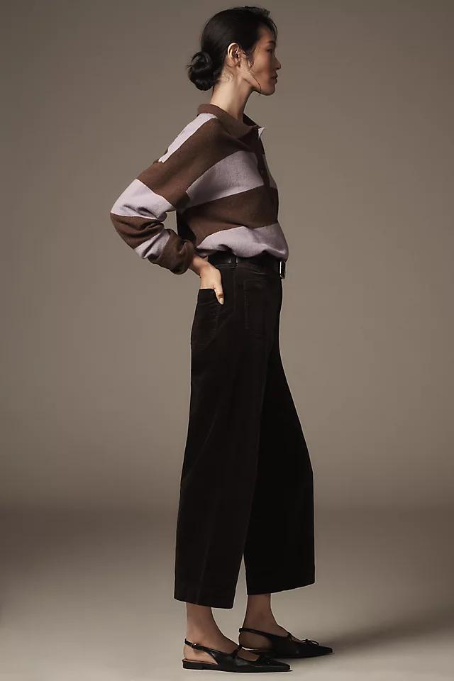 The Colette Cropped Wide-Leg Pants by Maeve: Corduroy Edition Product Image