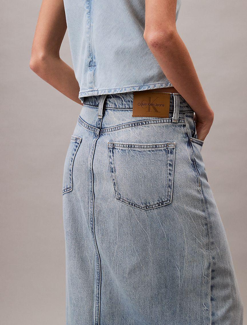 Denim Maxi Skirt  Product Image