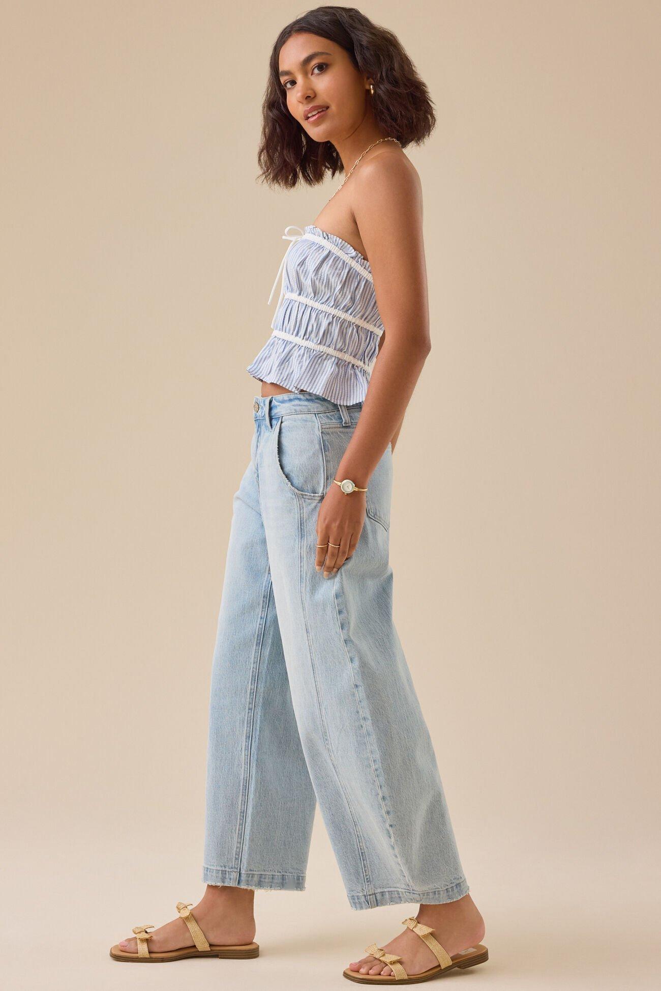 Alice Pinstripe Tube Top Product Image