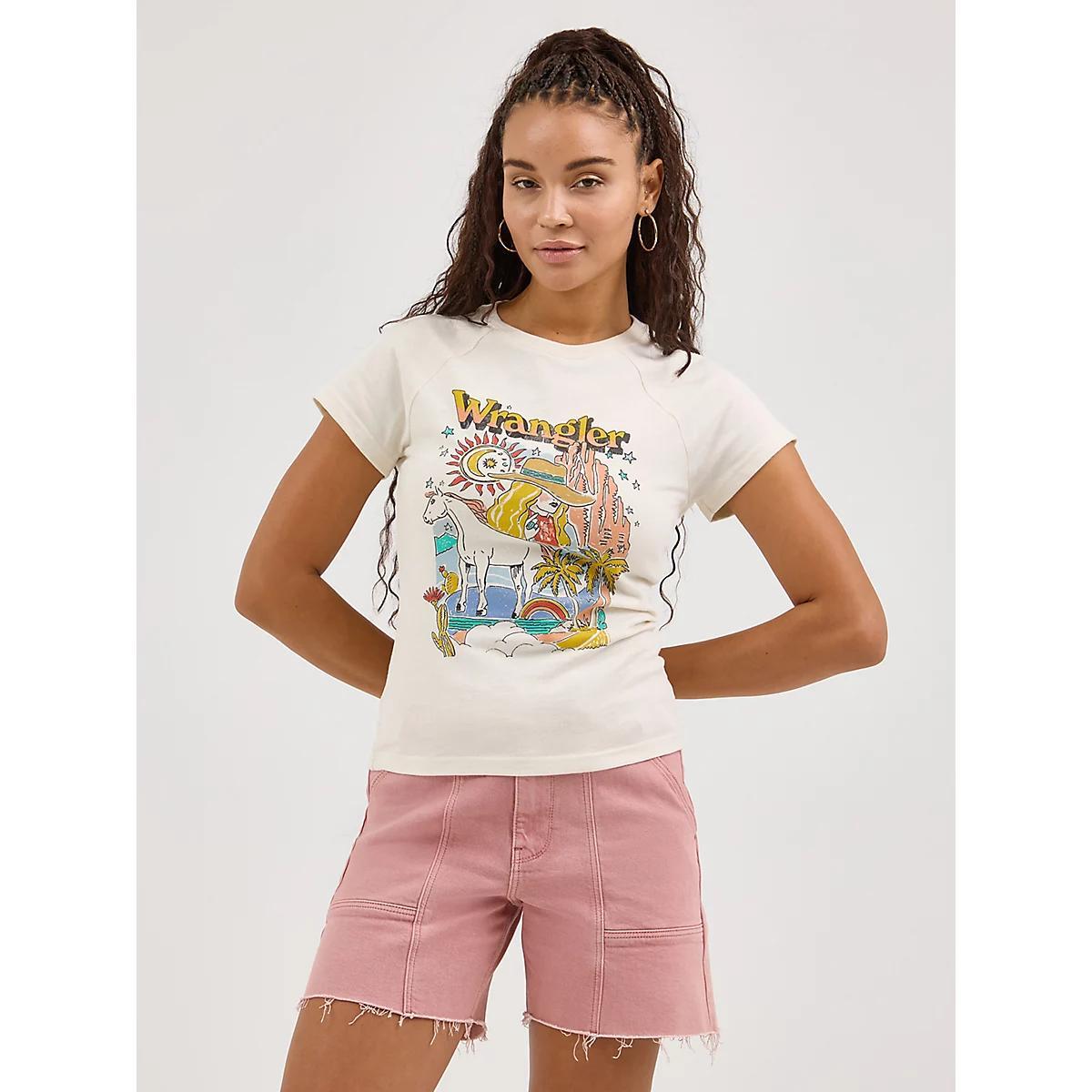 Women's Shrunken Raglan Logo in Whisper Product Image