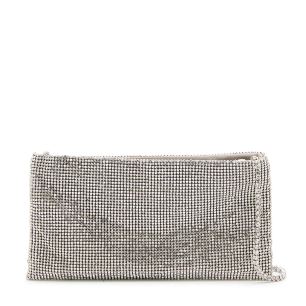 BENEDETTA BRUZZICHES Crystal On Silver Rhinestones Your Best Friend La Petite Clutch Bag Product Image