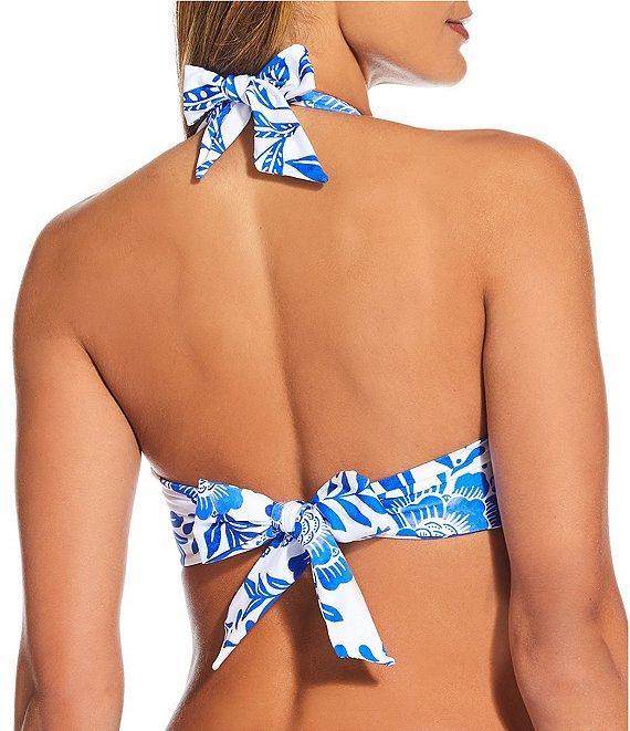 Gibson & Latimer Porcelain Side Shirred Mid Rise Swim Bottom Product Image