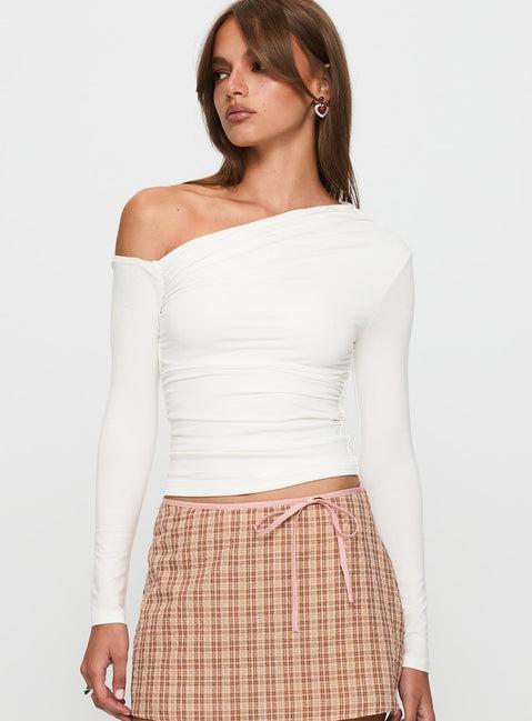 Beller Long Sleeve Top White Product Image