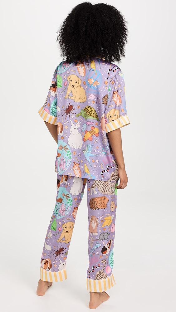 Karen Mabon Pets Short Sleeve with Long Trousers Pj Set | Shopbop Product Image