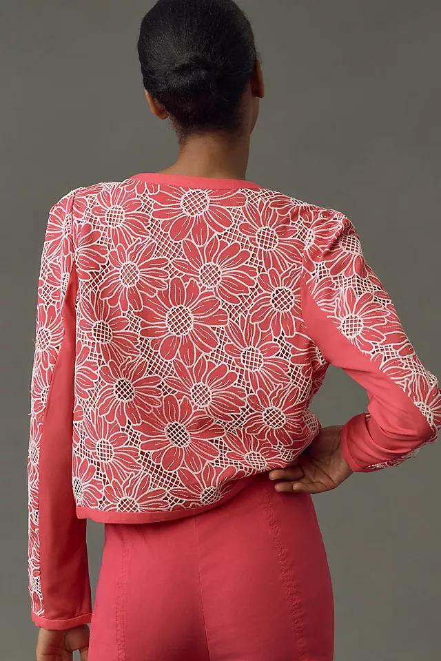 DOLAN Linen Floral Cutwork Jacket Product Image