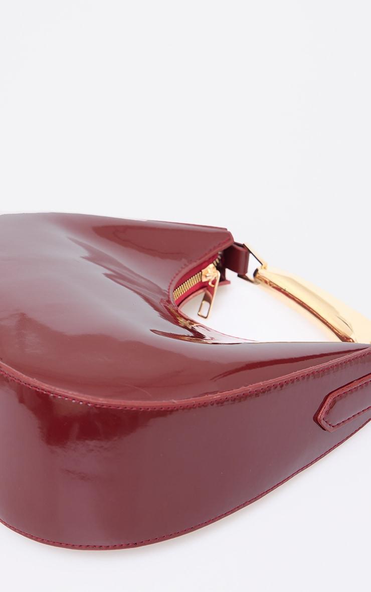 Burgundy Pu Metal Handle Grab Bag Product Image