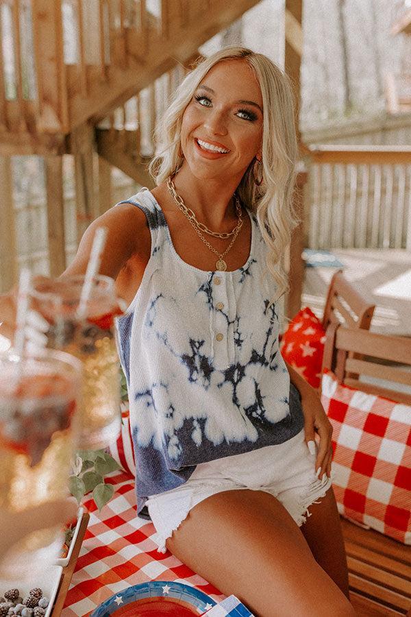 Deep Waters Tie Dye Top Product Image