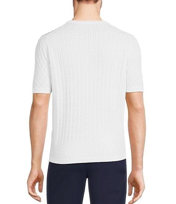 Murano Shape of Water Collection Textured Short Sleeve Sweater Product Image