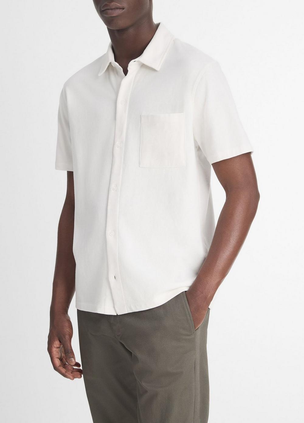 Mens Cotton Button-Front Shirt Product Image
