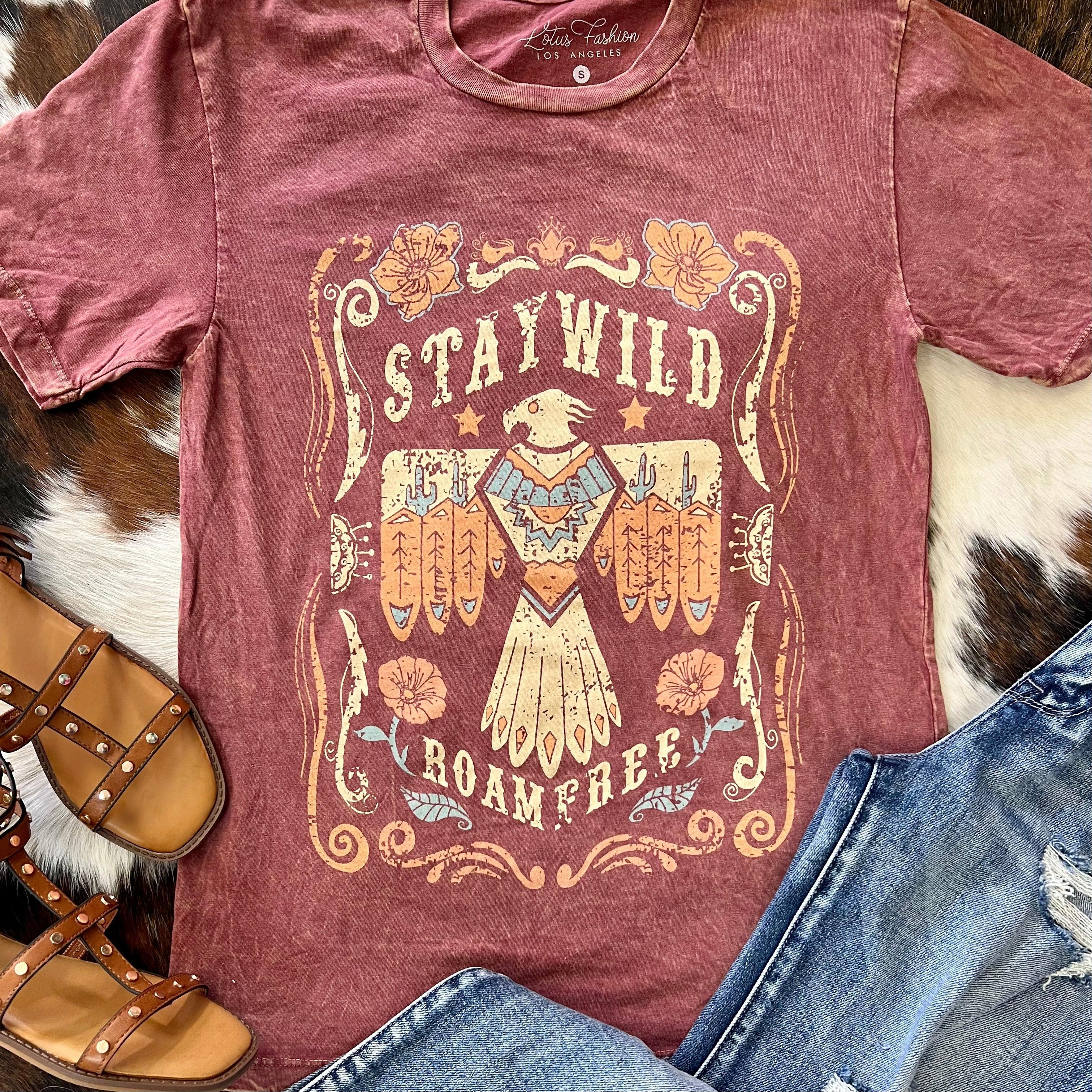 Stay Wild Roam Free Tees Product Image