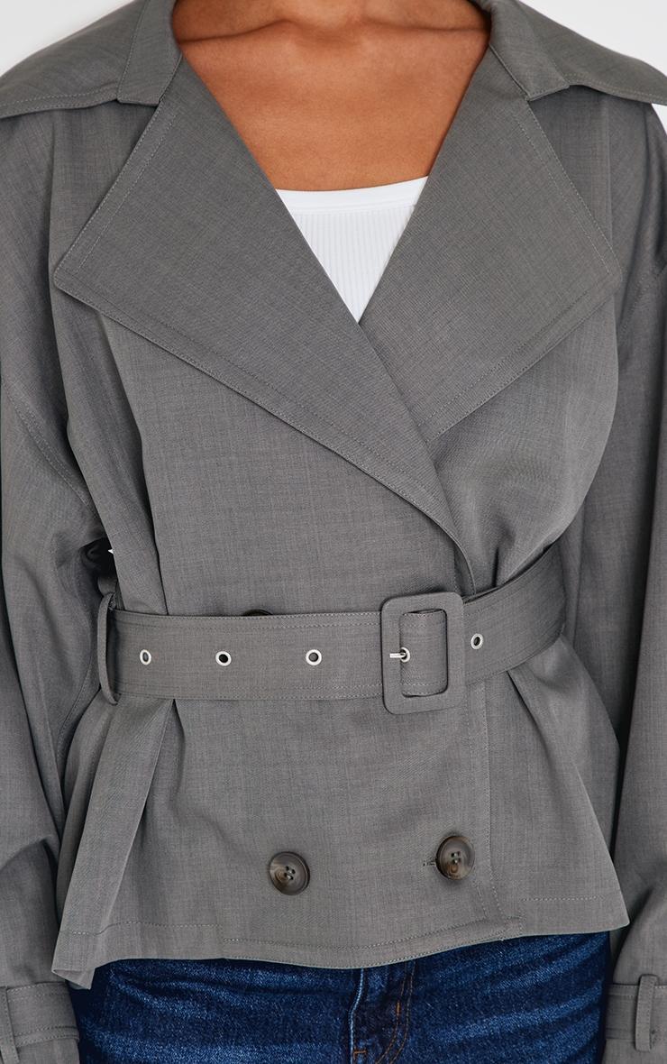 Grey Classic Grazer Length Trench Coat Product Image