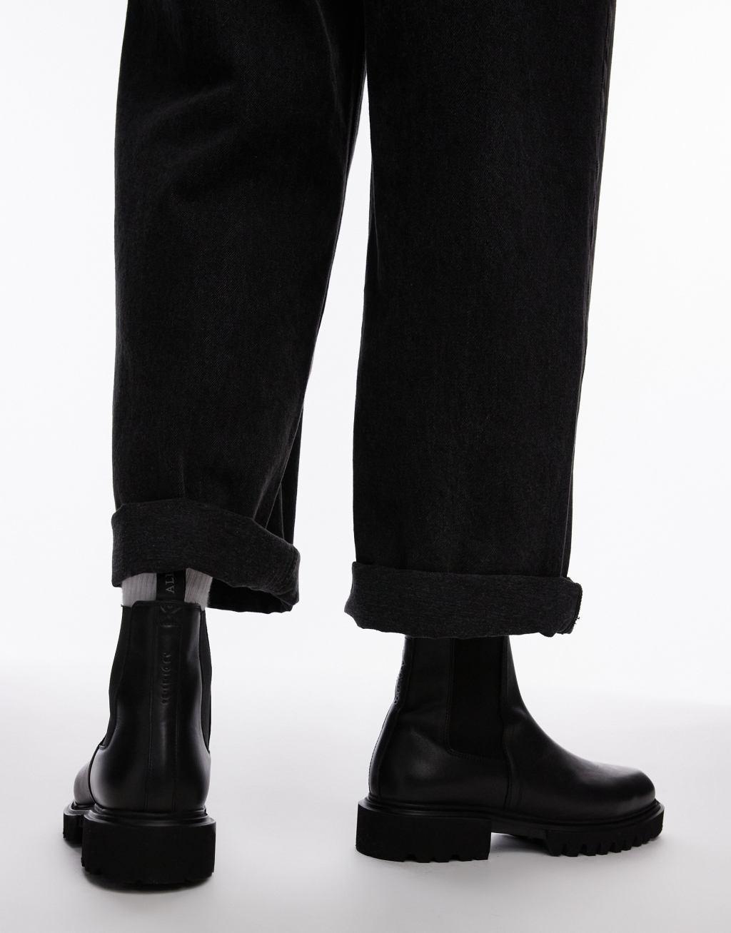 ALLSAINTS Vince Leather Boots In Black Product Image