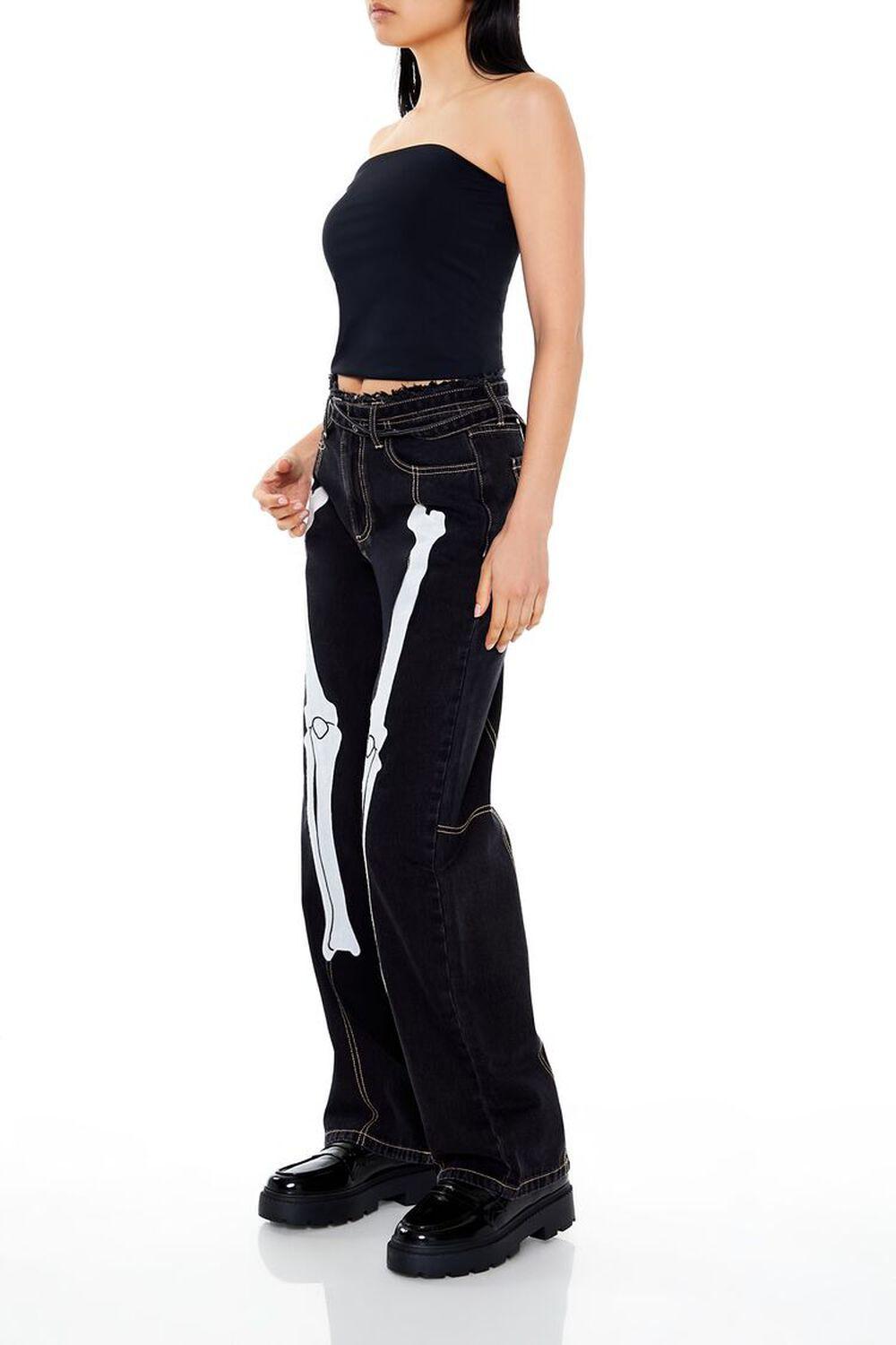 Skeleton High-Rise 90s-Fit Jeans | Forever 21 Product Image