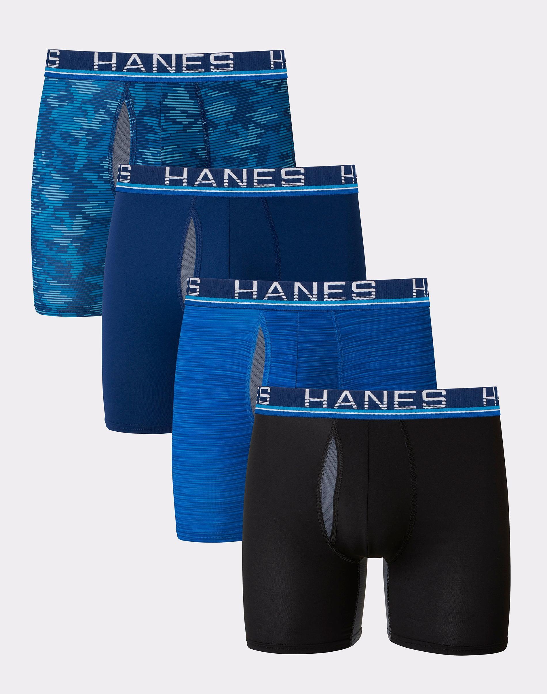 Hanes Ultimate Mens Performance Boxer Brief Underwear, X-Temp, Assorted 4-Pack L Product Image