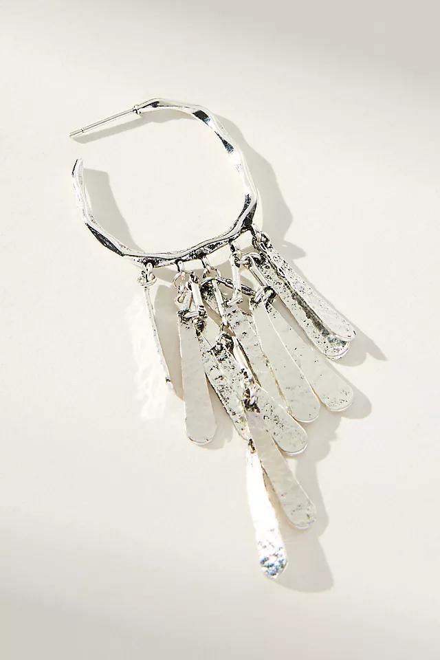 Fluid Fringe Hoop Earrings Product Image