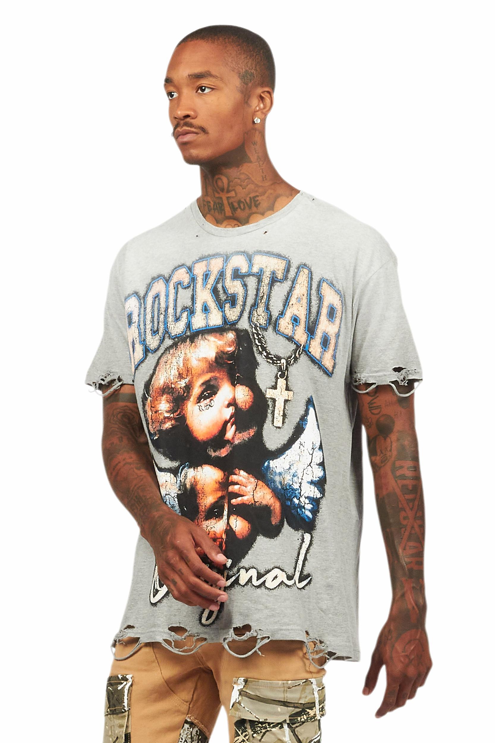 Jovala Grey Oversized T-Shirt Female Product Image