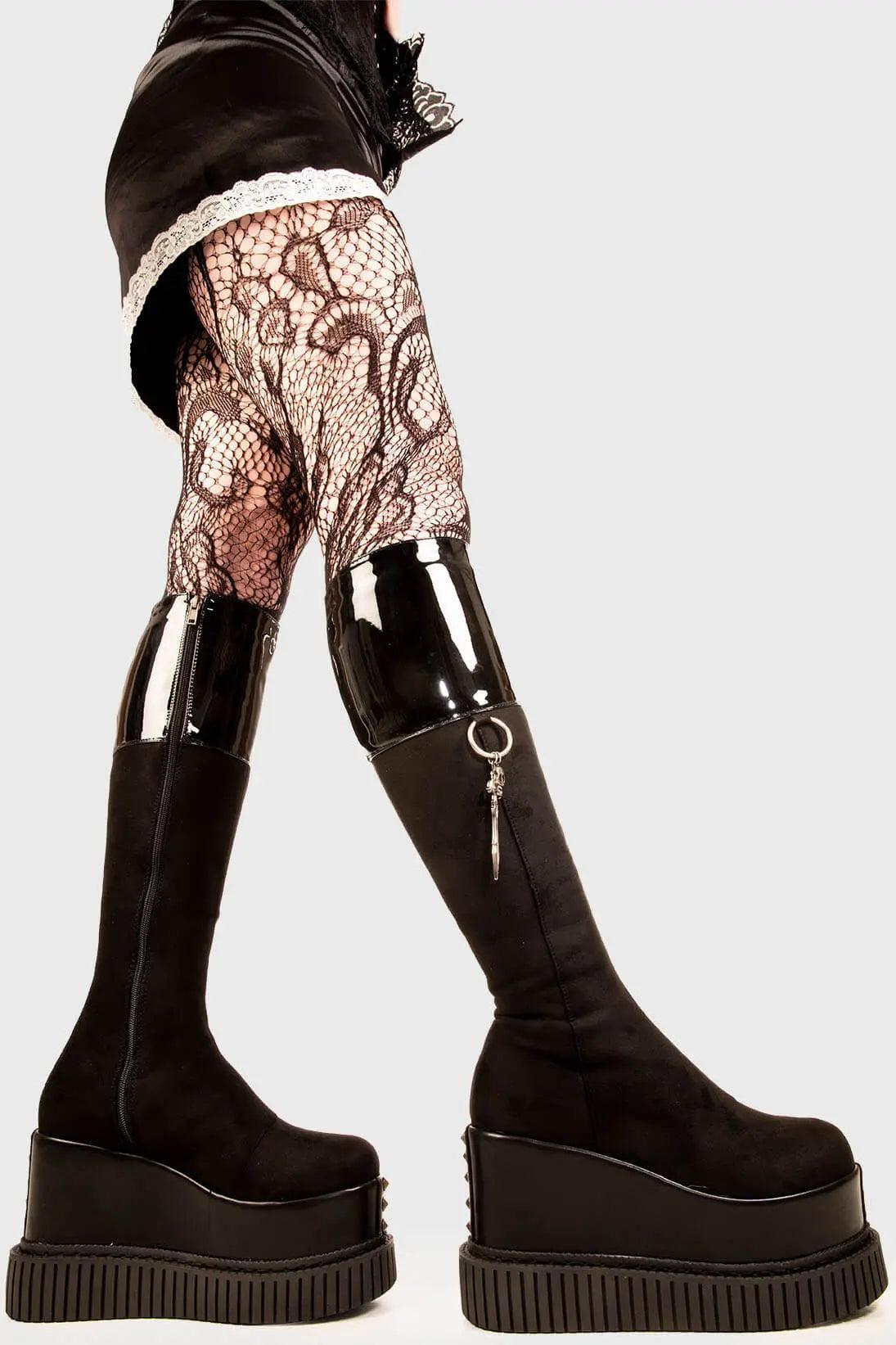 Devious Chunky Platform Knee High Boots Product Image