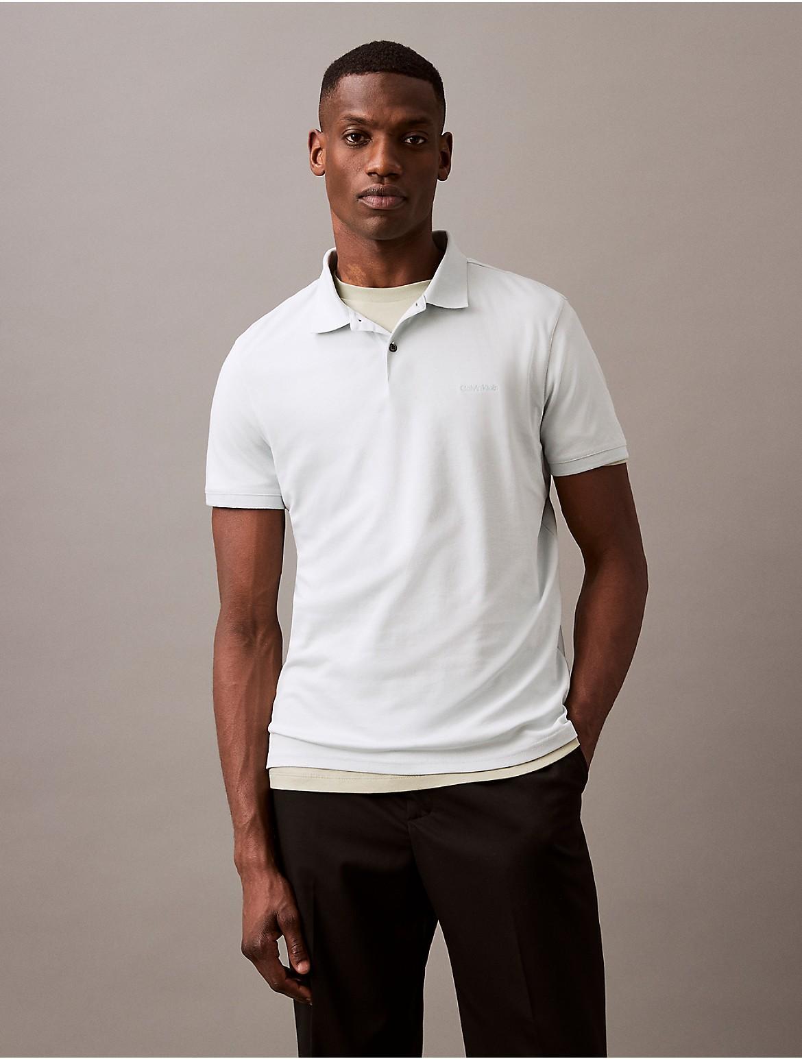 Calvin Klein Mens Liquid Touch Polo Shirt - Neutral Product Image