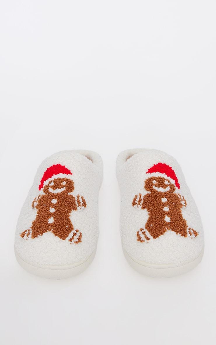 Cream Borg Gingerbread Slippers Product Image