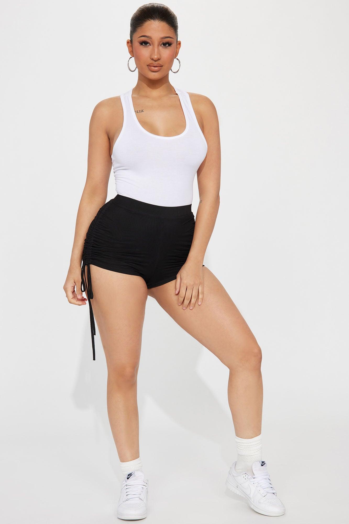 Game Changer Ruched Mesh Short - Black Product Image