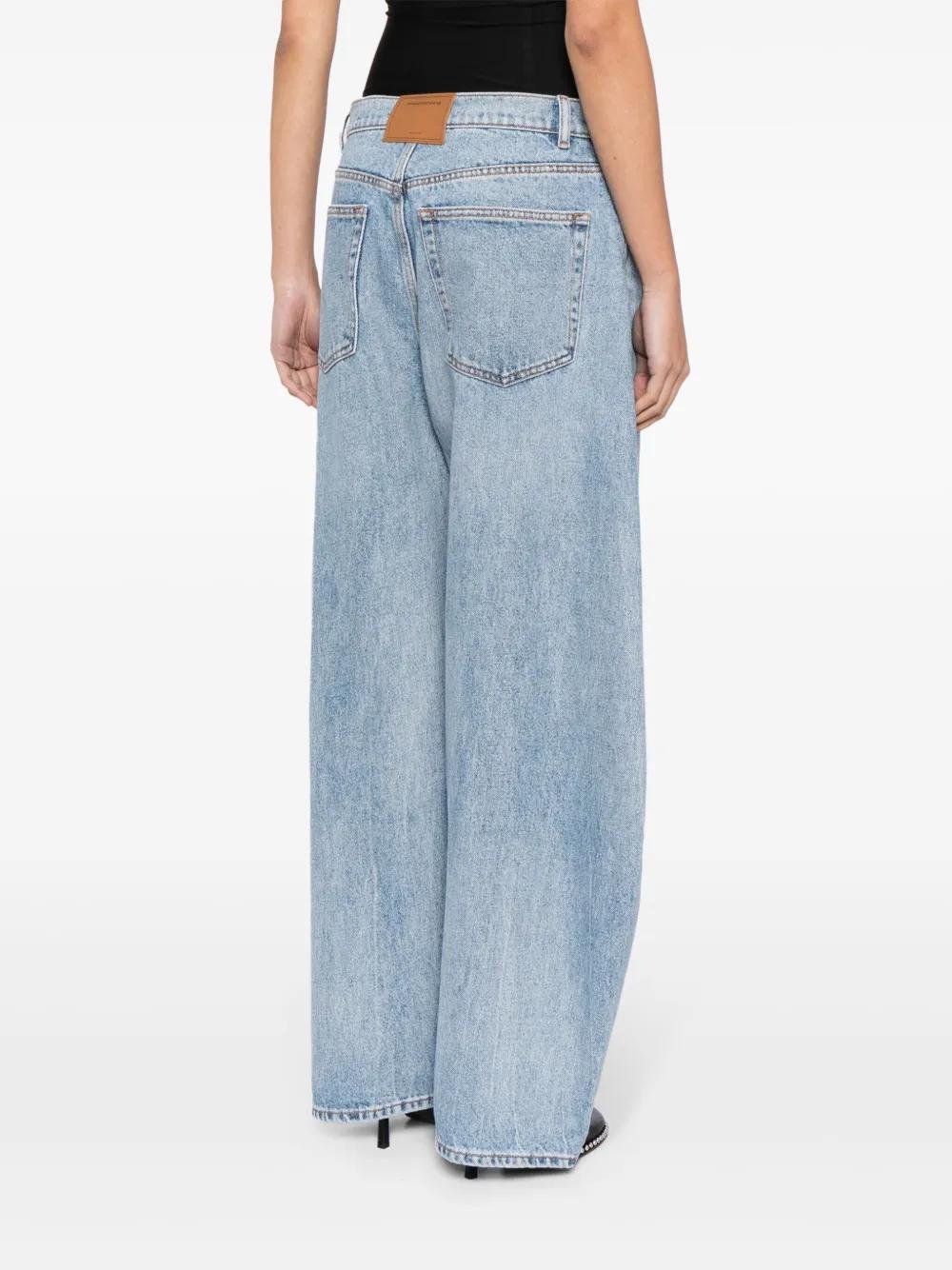 Rounded wide-leg jeans Product Image