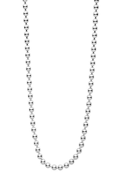 LAGOS Signature Caviar Ball Chain Necklace In Silver Product Image