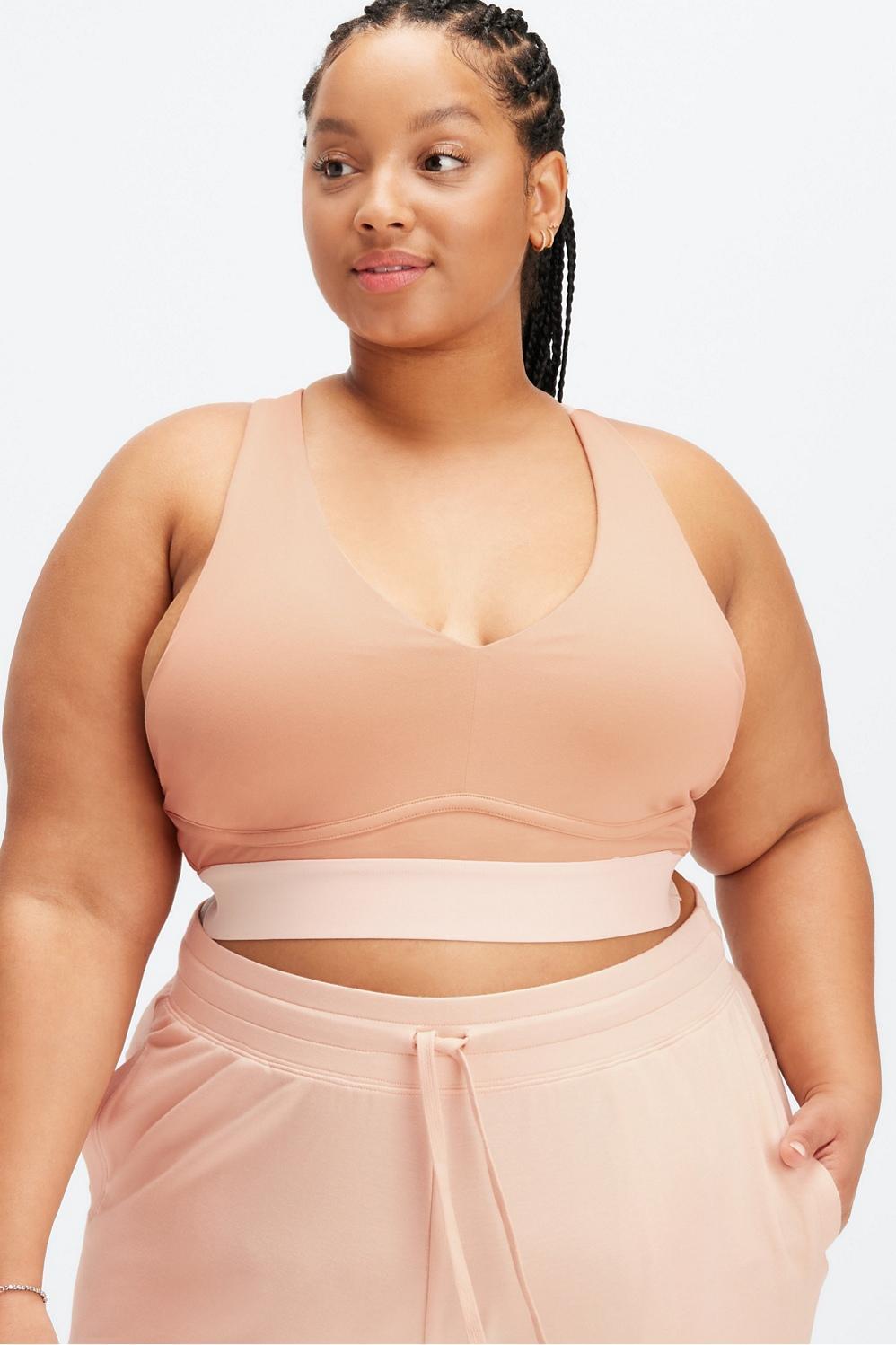 Fabletics All Day Every Day Bra Womens pink plus Size 2X Product Image