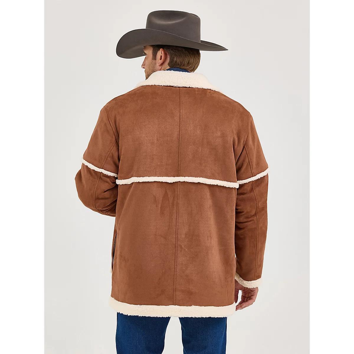 Men's Wrangler Sherpa Contrast Cowboy Jacket in Rawhide Product Image