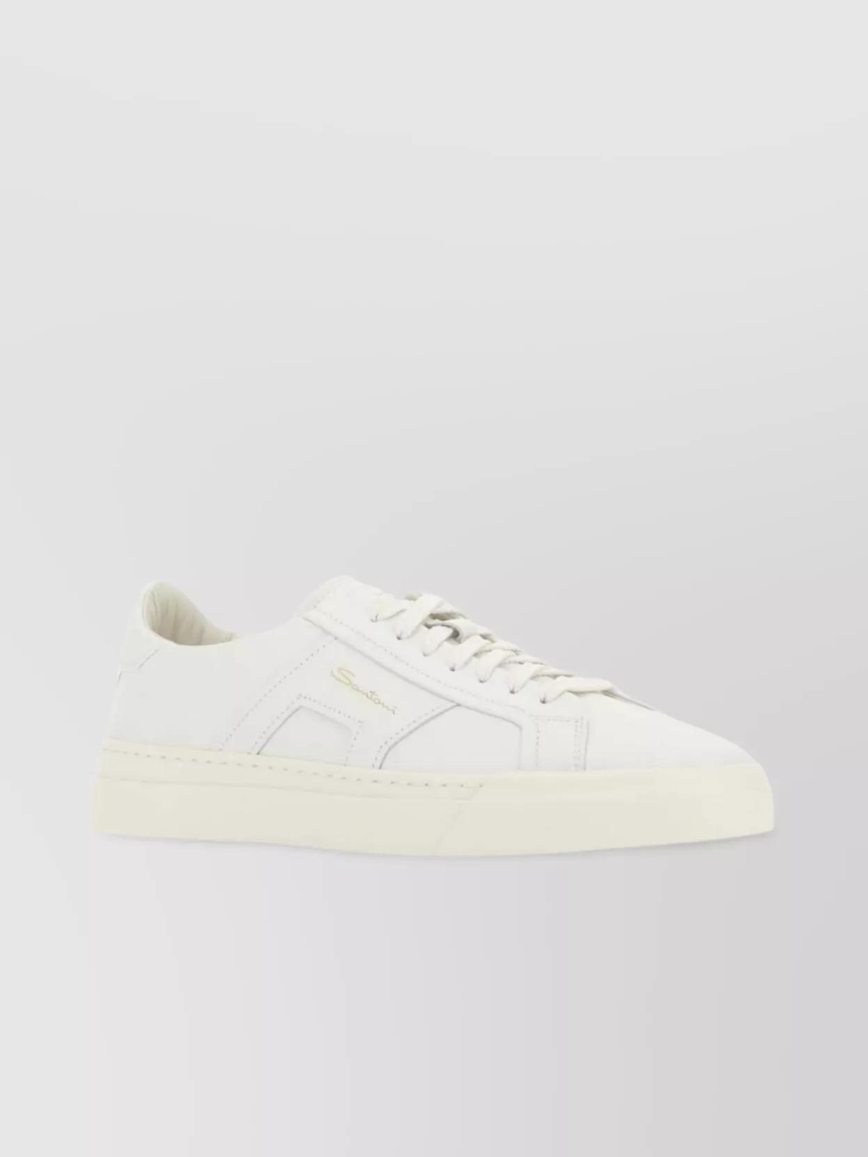 SANTONI Men's Dbs Leather Low-top Sneakers In White Product Image