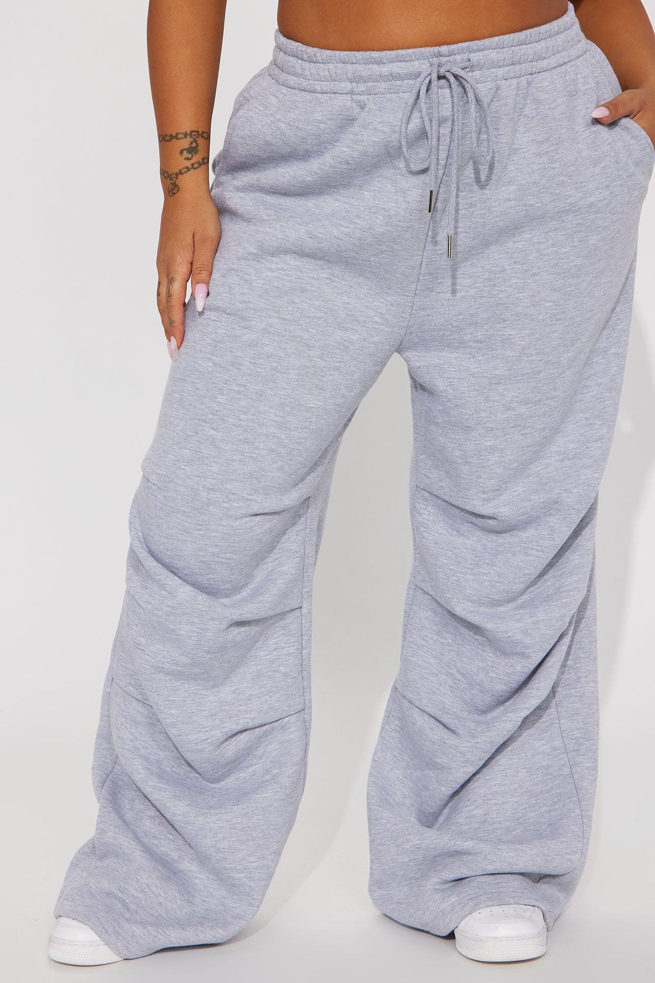 Want It All Ruched Lounge Pant - Heather Grey Product Image
