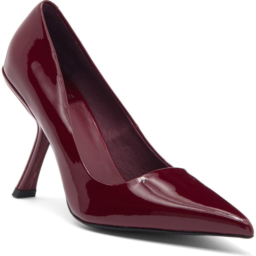 JEFFREY CAMPBELL Women's Sling It Pointed Toe Pumps In Cherry Red Patent Product Image