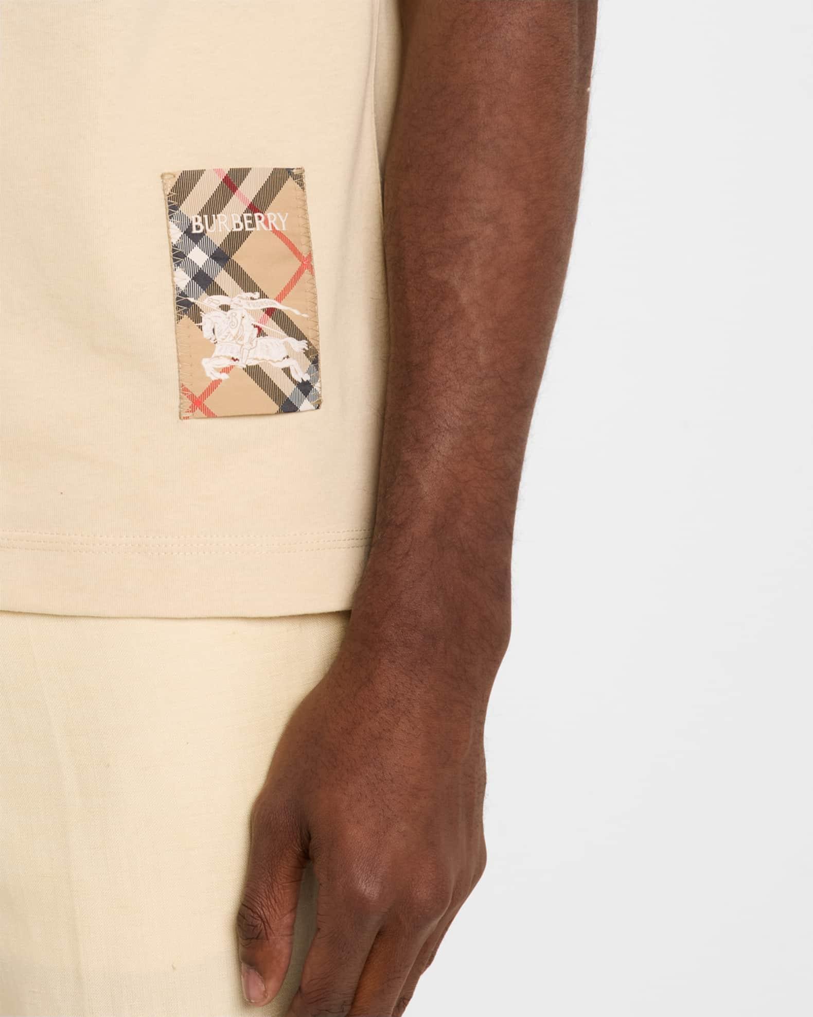 Men's Check Label T-Shirt Product Image