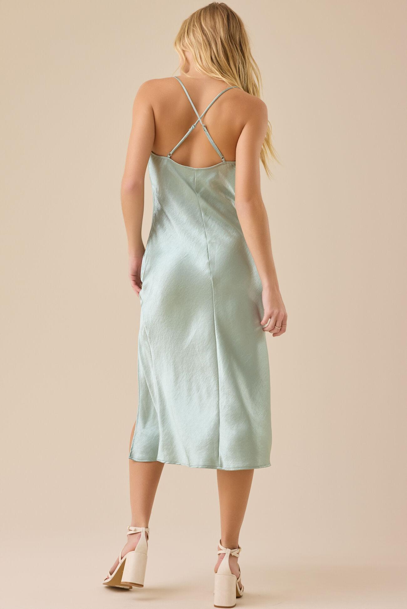 Andrea Satin Maxi Dress Product Image