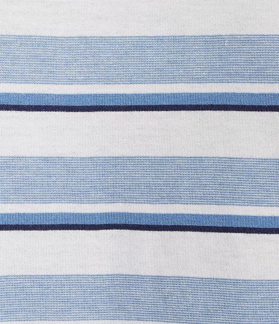 Blue Label Block Island Collection Multi-Striped Jersey Short Sleeve Polo Shirt Product Image