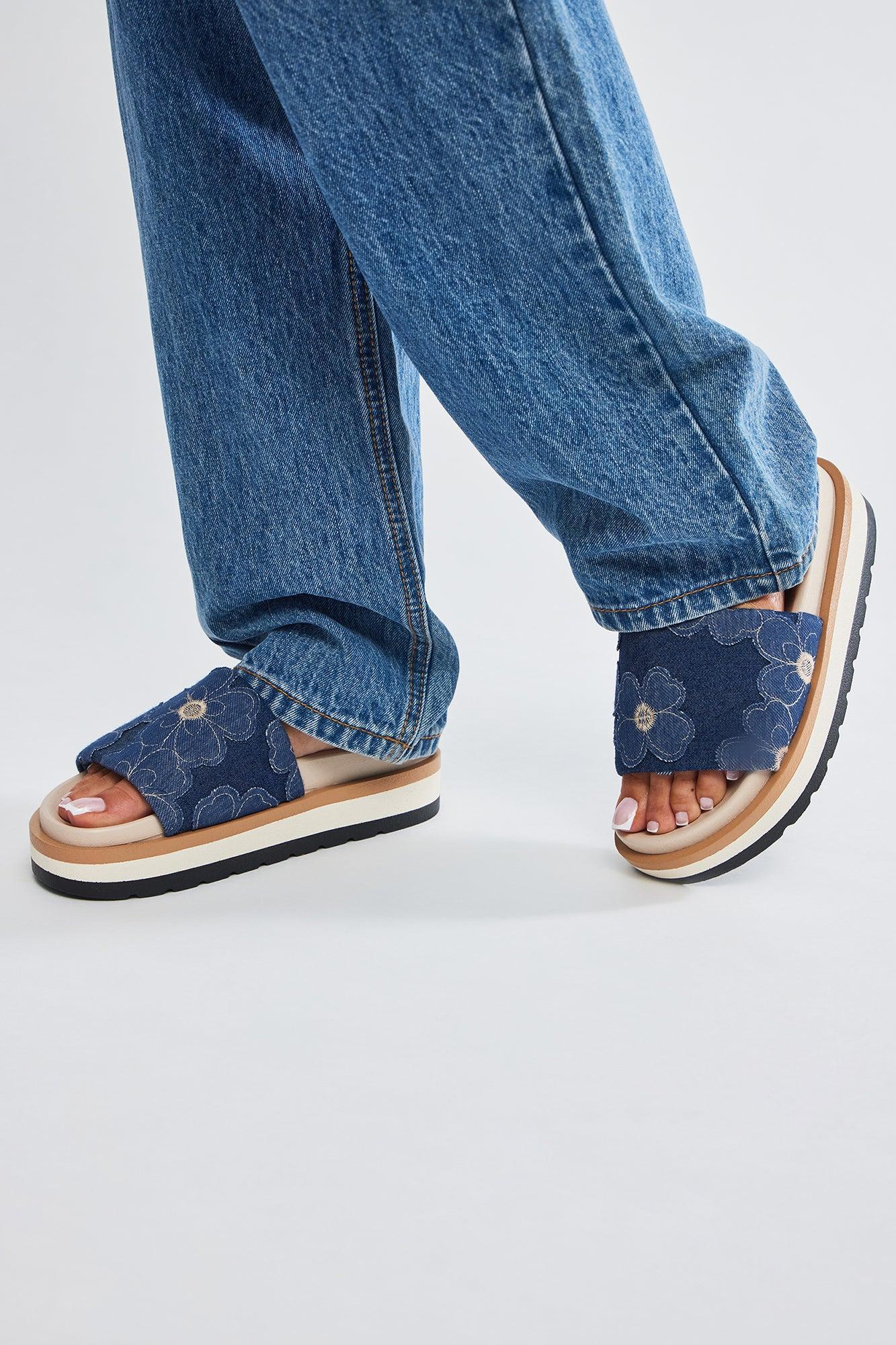 Janisa Platform Sandals - Denim Product Image