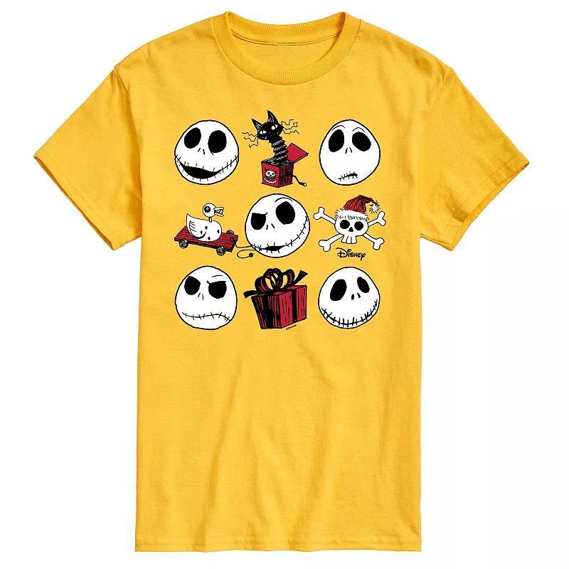 Men's Nightmare Before Christmas Jack Skellington Grid Tee, Size: 4XL Tall, Gray Product Image