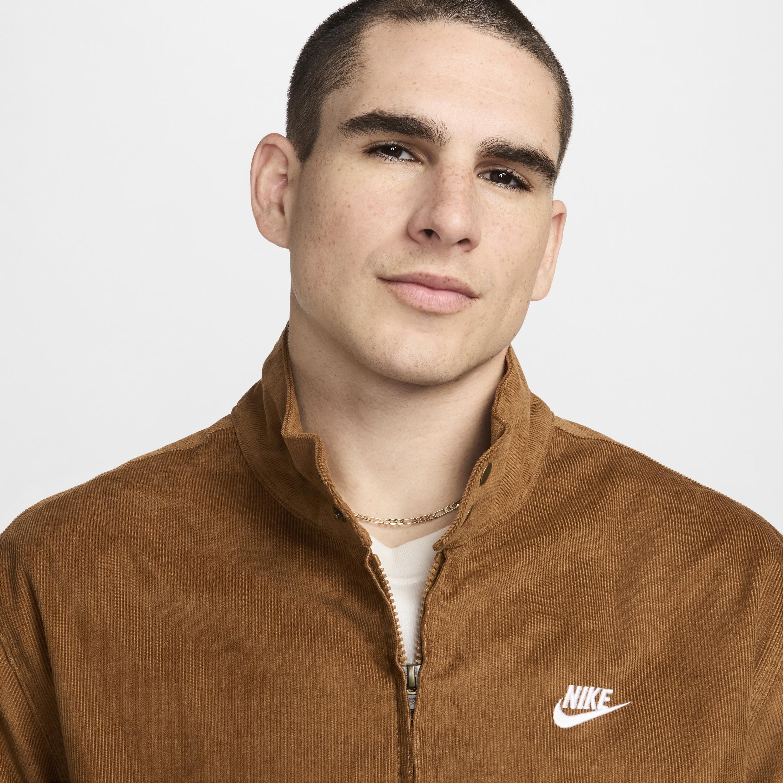 Nike Mens Nike Club Harrington Corduroy Jacket - Mens Light British Tan/White Product Image
