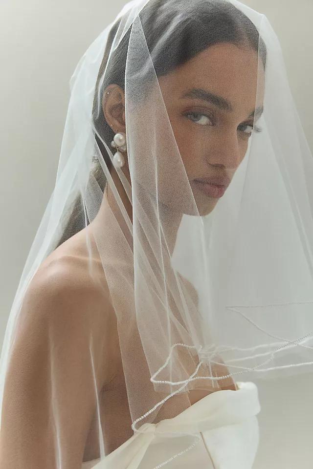 BHLDN Mini Pearl-Trim Veil  Product Image