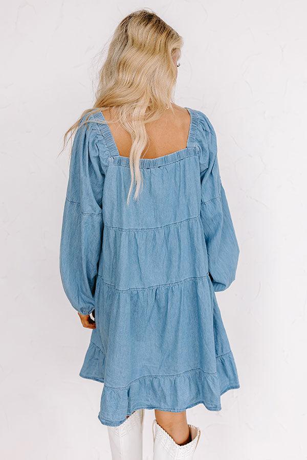 Easy To Style Chambray Mini Dress Product Image