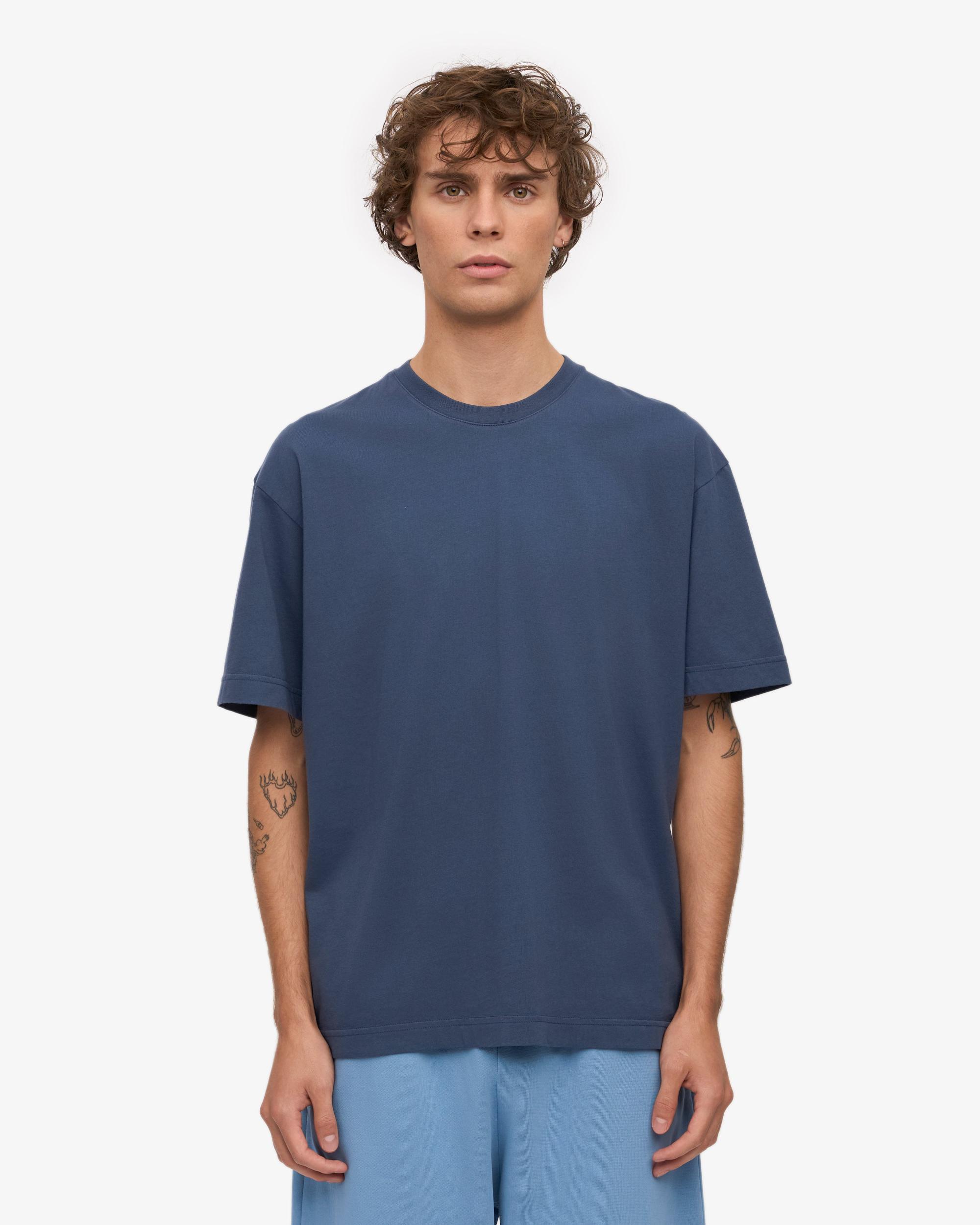 Oversized Organic T-Shirt - Petrol Blue Product Image