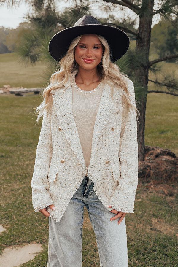 Charming Smile Tweed Blazer Product Image