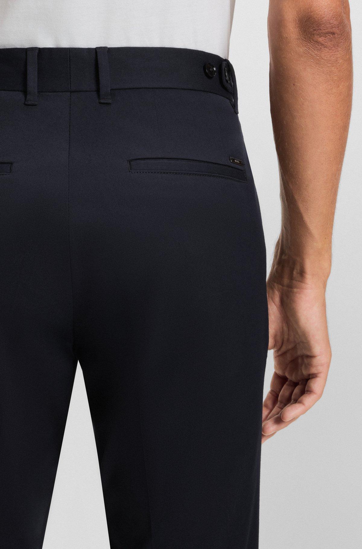 Formal trousers in comfort-stretch cotton Product Image