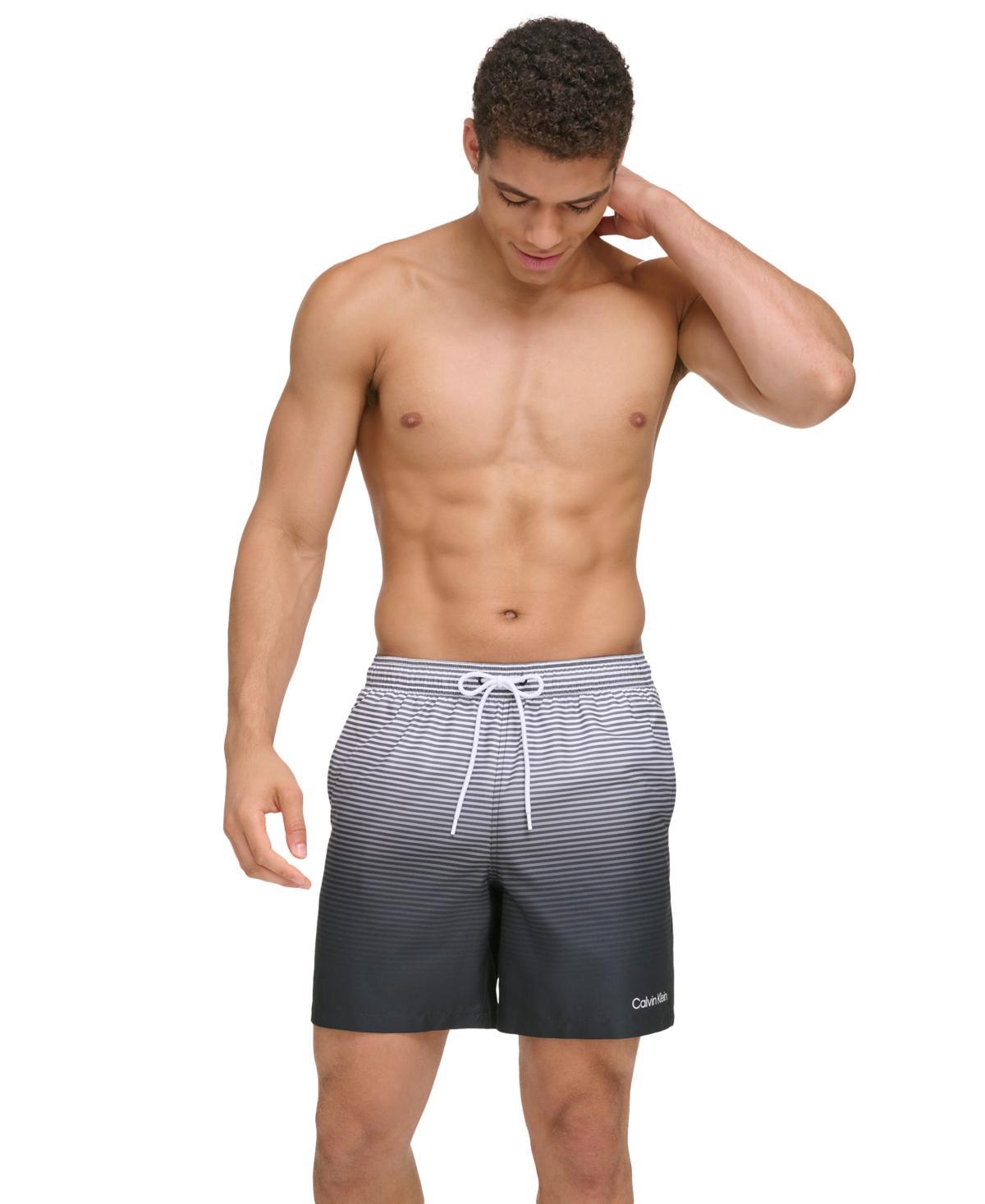 Calvin Klein Mens Gradient Striped 7 Volley Swim Trunks Product Image