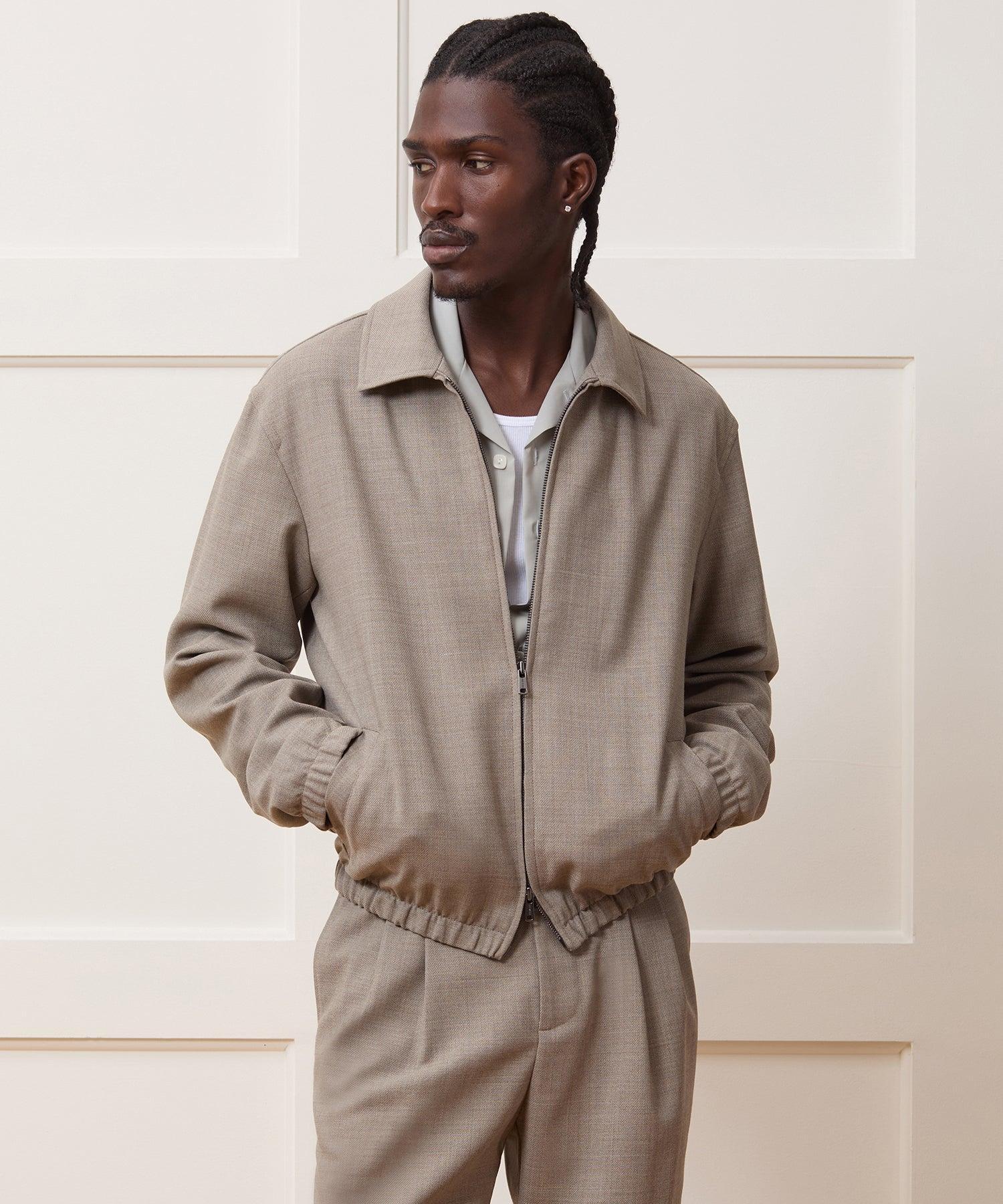 Lightweight Italian Wool Bomber Jacket Product Image