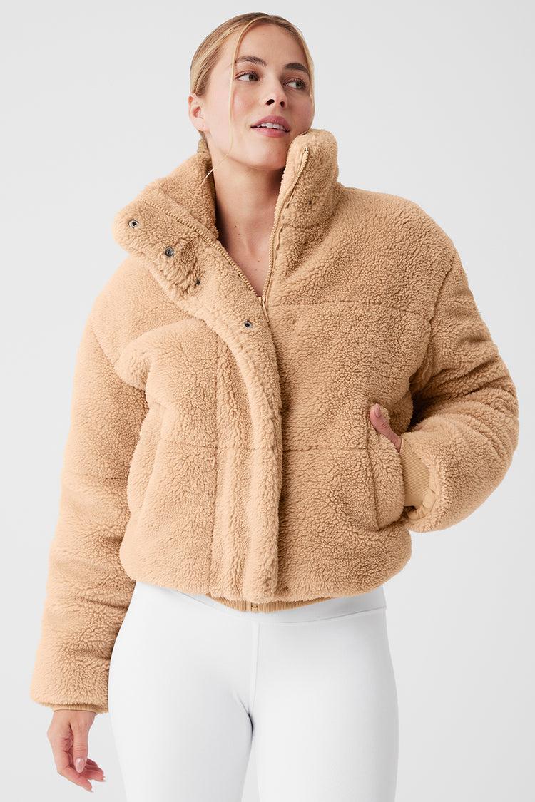 Sherpa Snow Angel Puffer - Camel Product Image